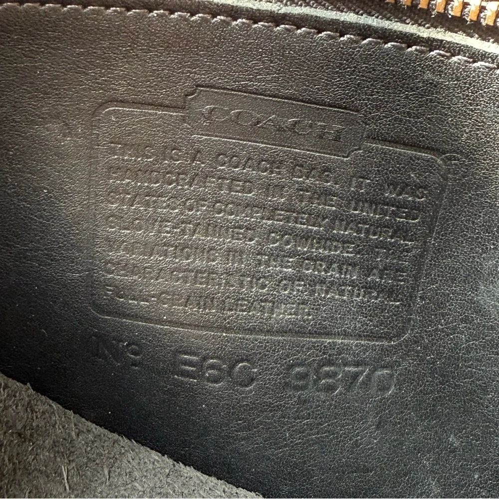 Coach Black Leather Court 9870 Bag - Picture 5 of 5